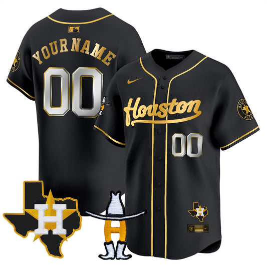 Houston Astros Houston Rodeo Patch Vapor Premier Limited Custom Jersey - All Stitched