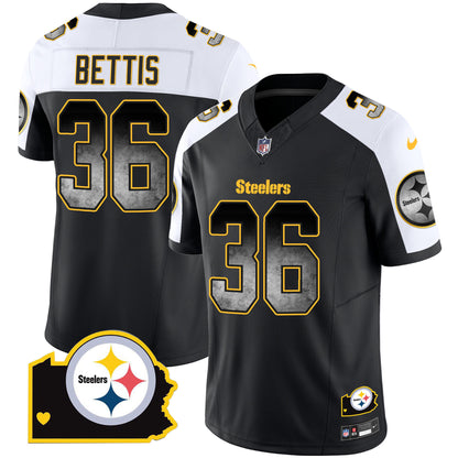 Men's Steelers Arch Smoke Home Patch Vapor Jersey - All Stitched
