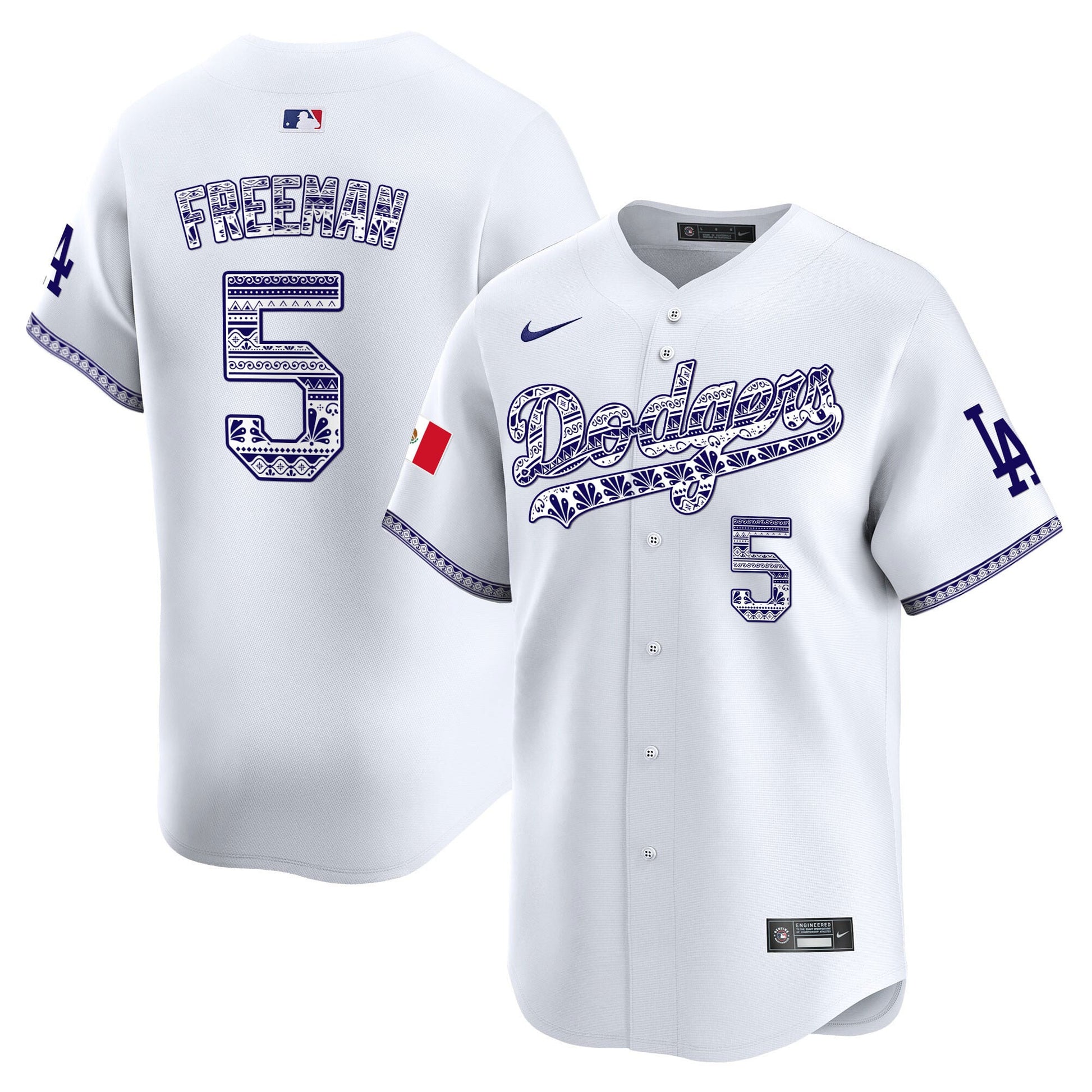 Los Angeles Dodgers Mexico Vapor Premier Limited Jersey V3 - All Stitched