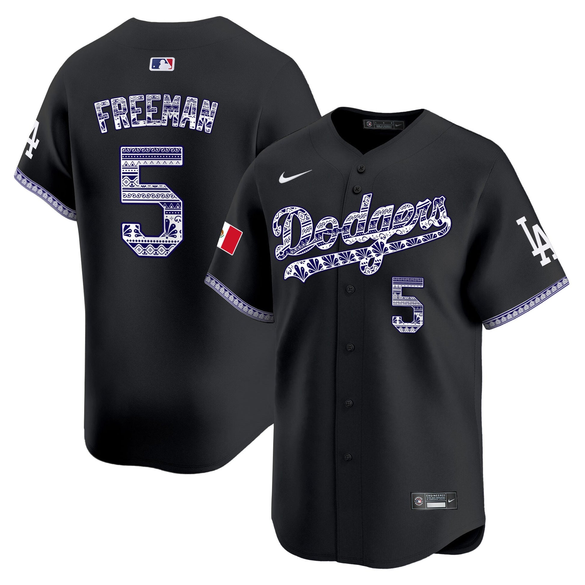 Los Angeles Dodgers Mexico Vapor Premier Limited Jersey V3 - All Stitched