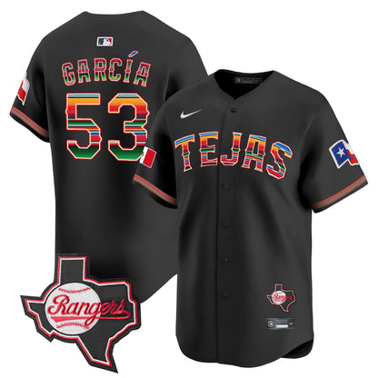 TEX Mexico Texas Patch Vapor Premier Limited Jersey - All Stitched