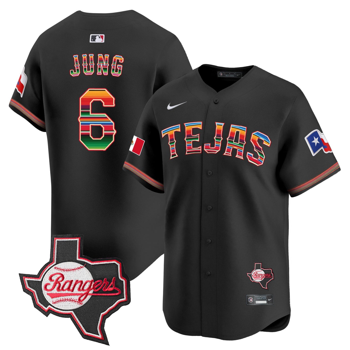 TEX Mexico Texas Patch Vapor Premier Limited Jersey - All Stitched