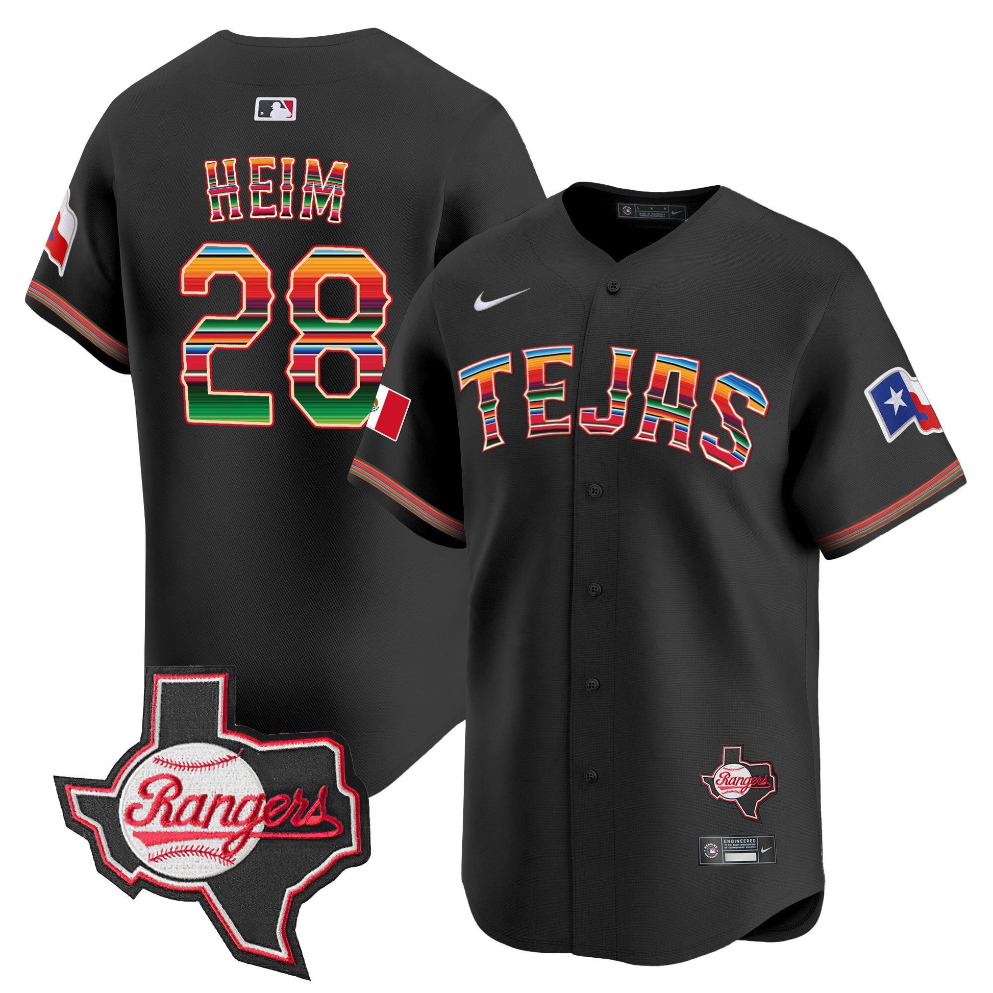 TEX Mexico Texas Patch Vapor Premier Limited Jersey - All Stitched