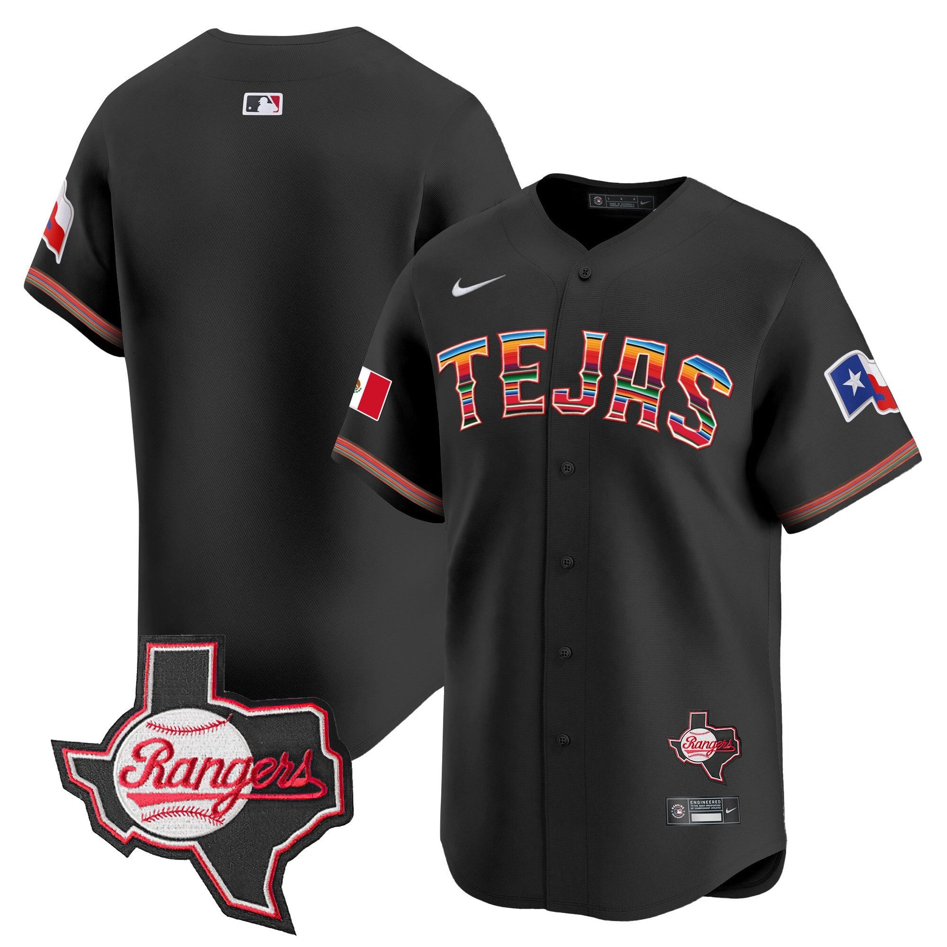 TEX Mexico Texas Patch Vapor Premier Limited Jersey - All Stitched
