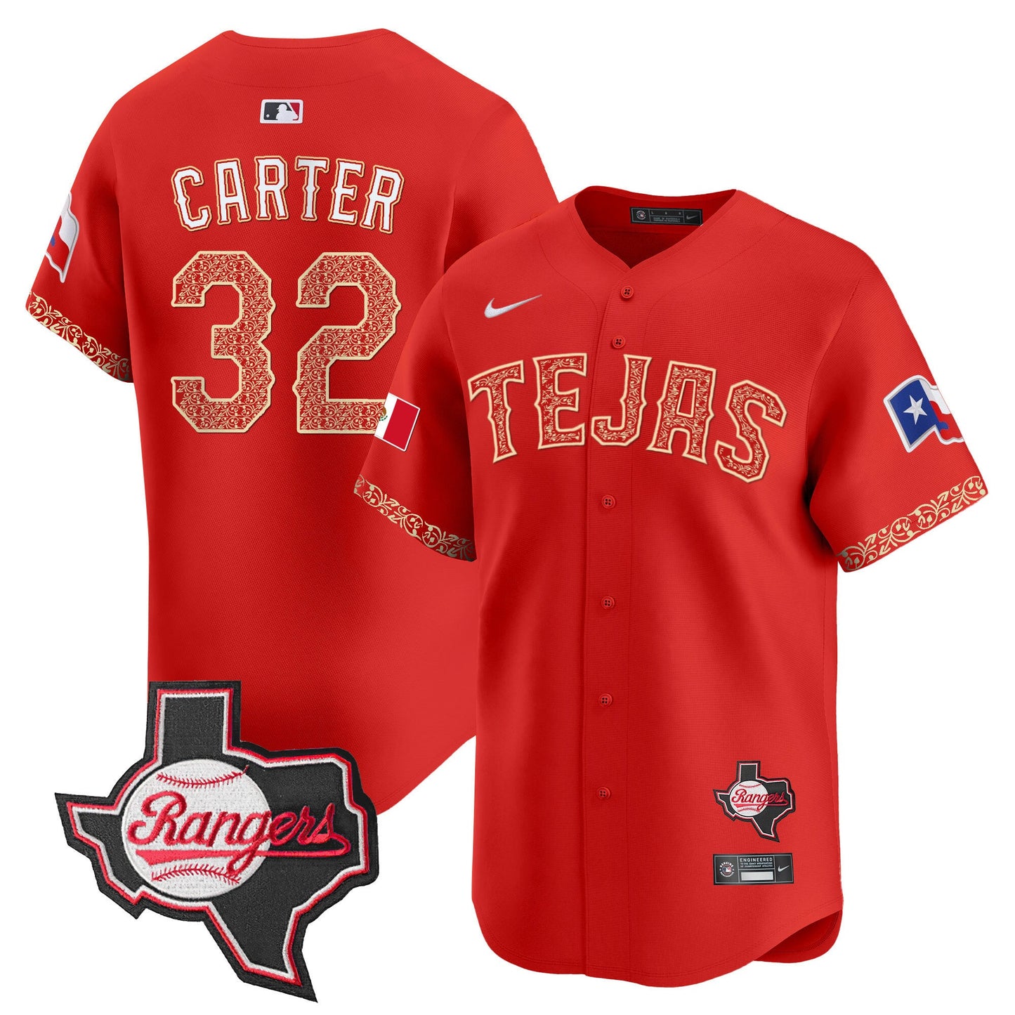 TEX Mexico Texas Patch Vapor Premier Limited Jersey - All Stitched