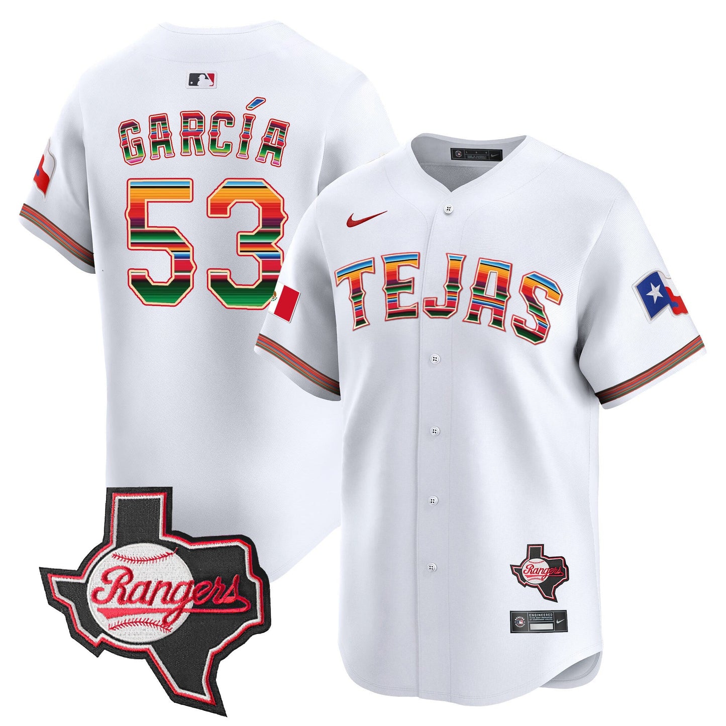 TEX Mexico Texas Patch Vapor Premier Limited Jersey - All Stitched