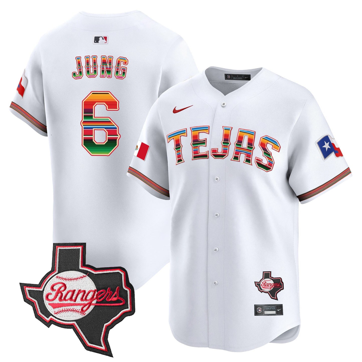 TEX Mexico Texas Patch Vapor Premier Limited Jersey - All Stitched