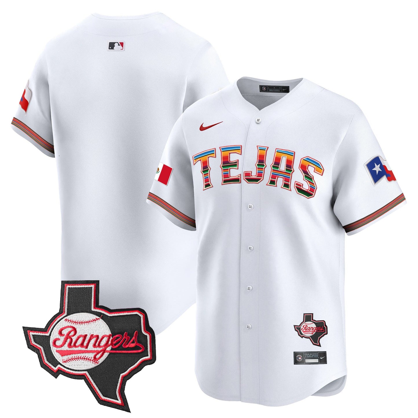 TEX Mexico Texas Patch Vapor Premier Limited Jersey - All Stitched