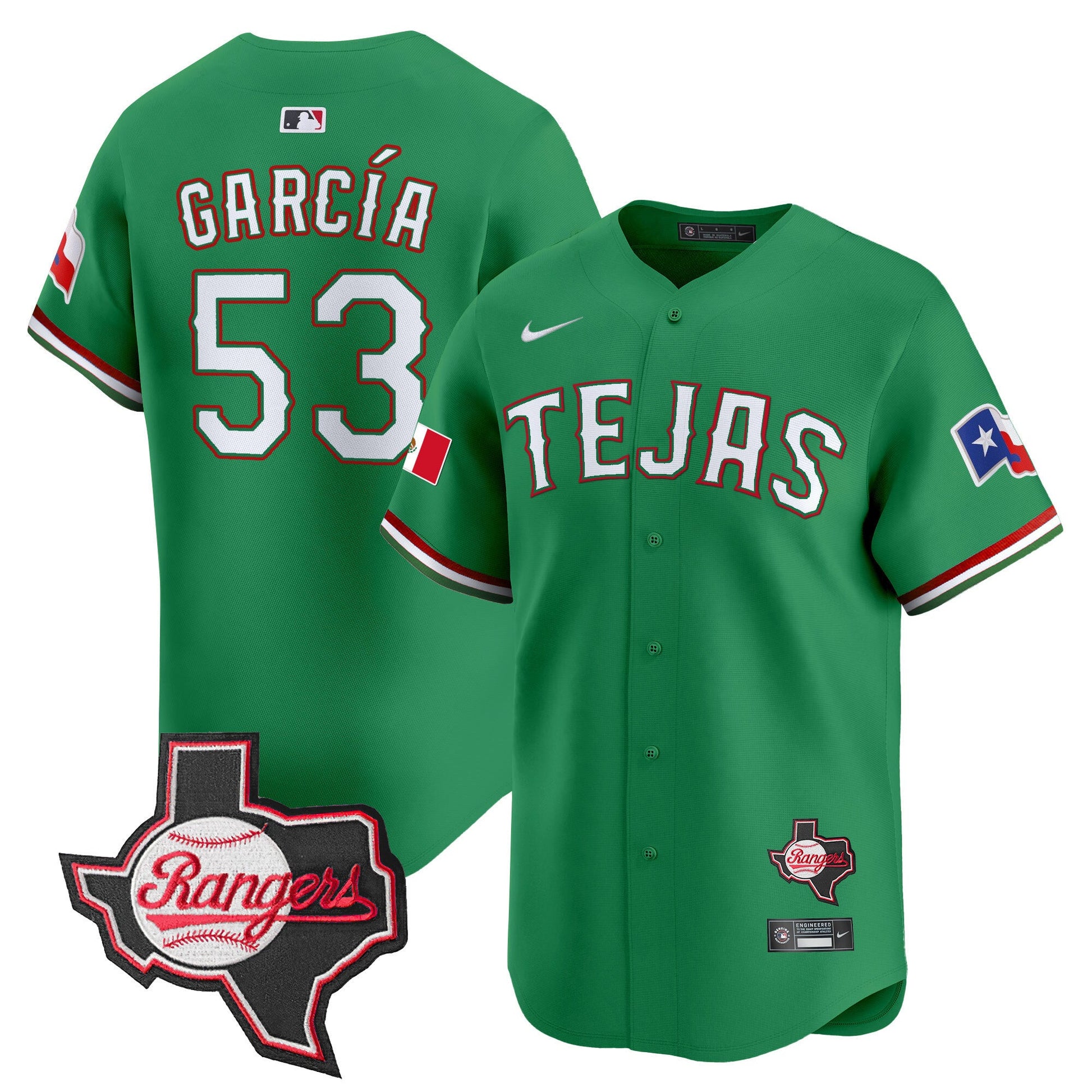 TEX Mexico Texas Patch Vapor Premier Limited Jersey - All Stitched