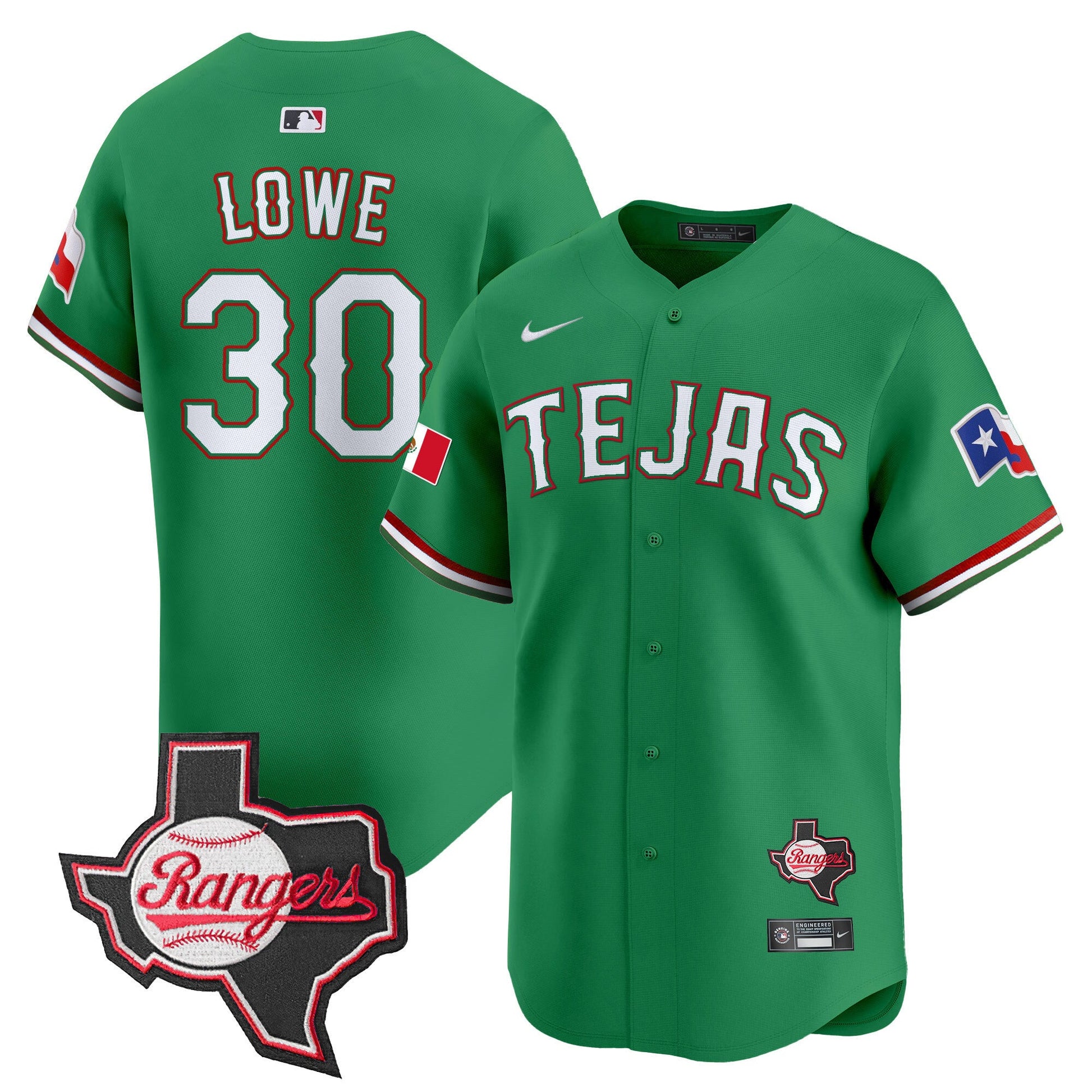 TEX Mexico Texas Patch Vapor Premier Limited Jersey - All Stitched