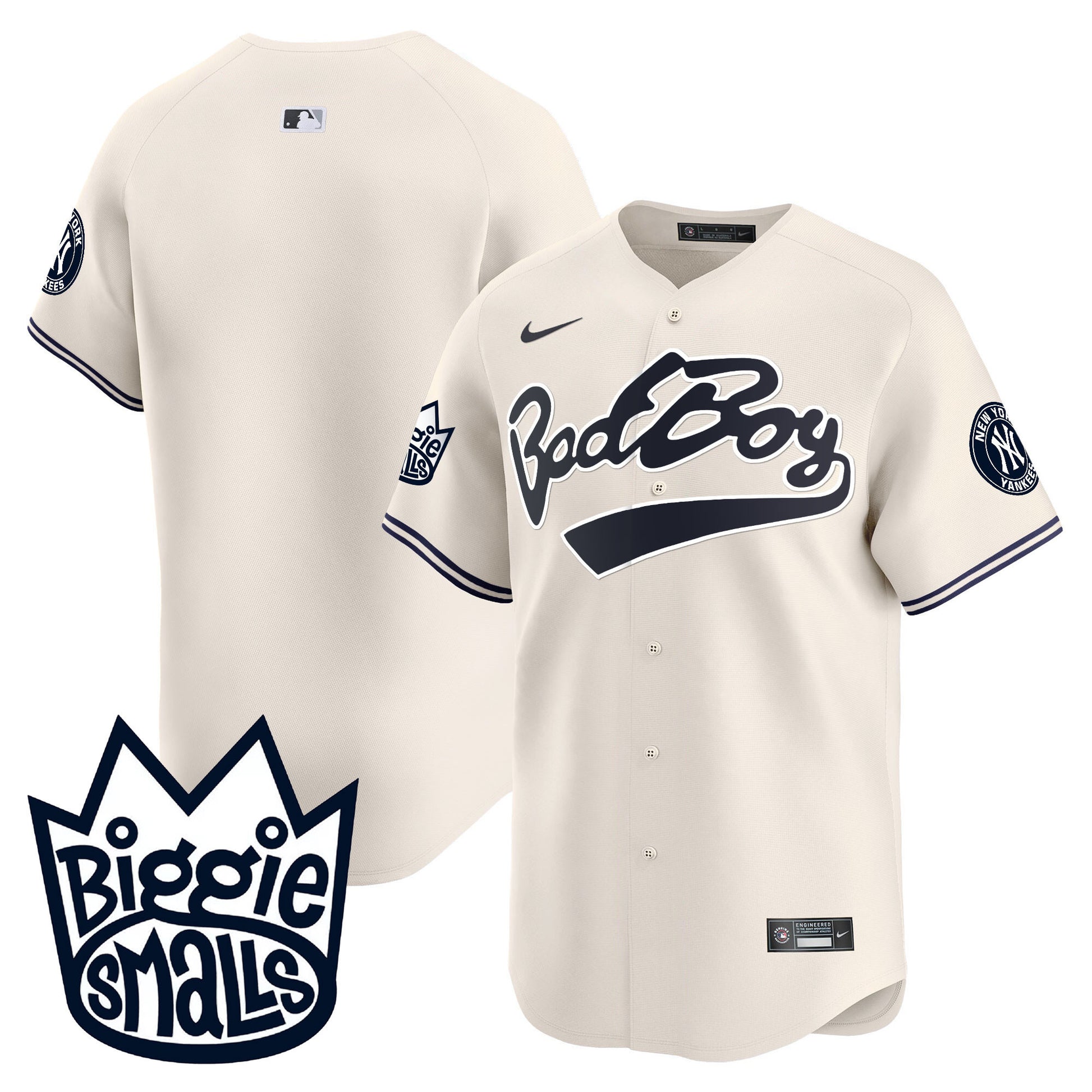 Men's New York Yankees Biggie Smalls Vapor Premier Limited Jersey - All Stitched