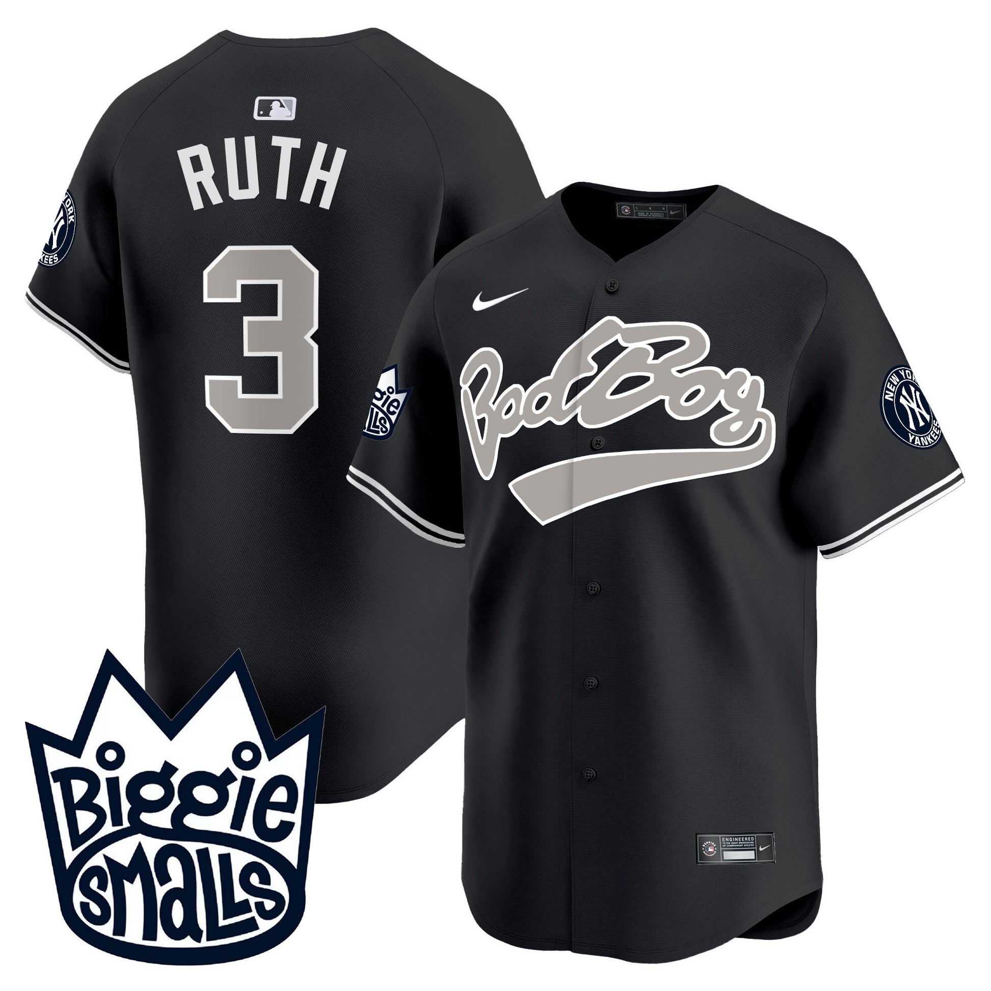 Men's New York Yankees Biggie Smalls Vapor Premier Limited Jersey - All Stitched