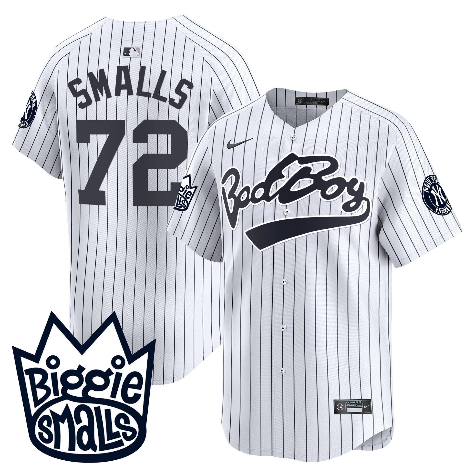 Men's New York Yankees Biggie Smalls Vapor Premier Limited Jersey - All Stitched