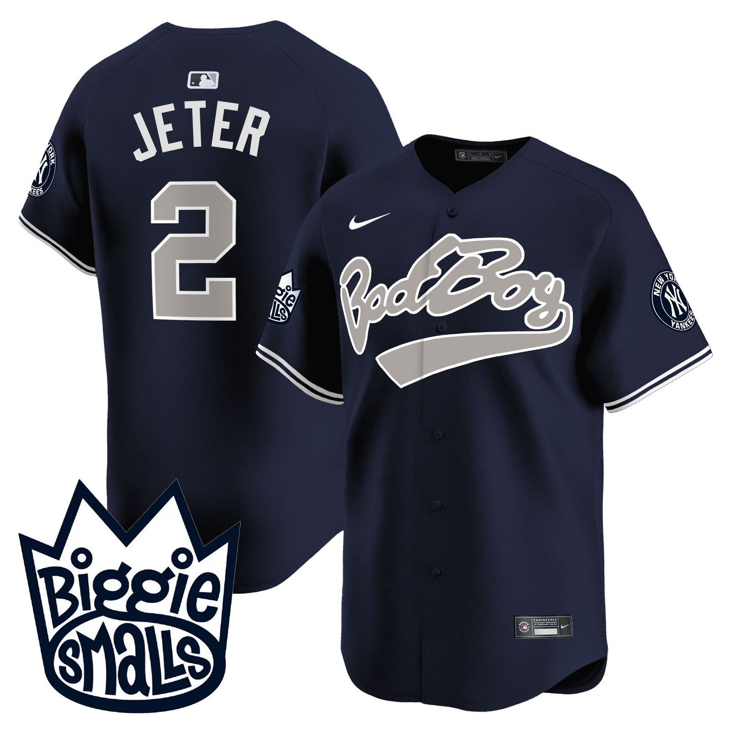 Men's New York Yankees Biggie Smalls Vapor Premier Limited Jersey - All Stitched