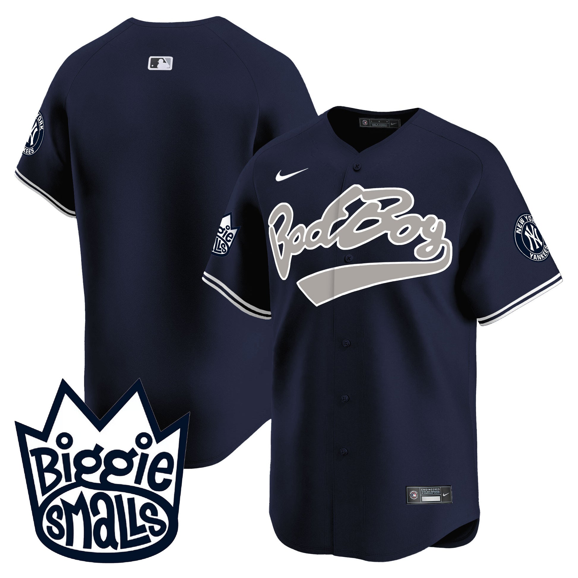 Men's New York Yankees Biggie Smalls Vapor Premier Limited Jersey - All Stitched