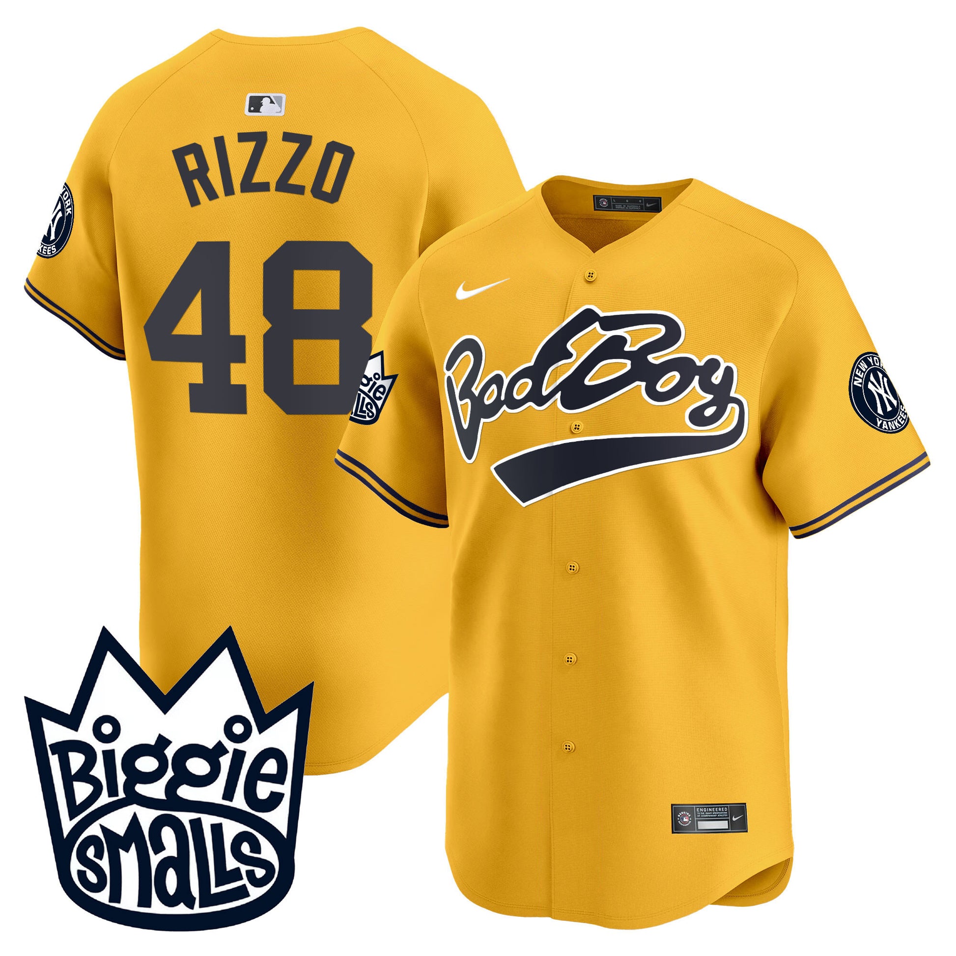 Men's New York Yankees Biggie Smalls Vapor Premier Limited Jersey - All Stitched