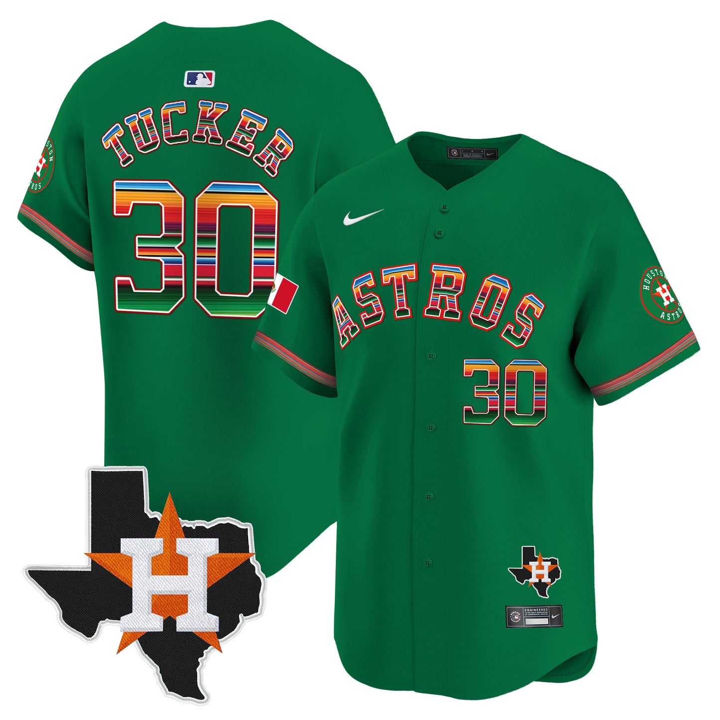 Men's Astros Mexico Texas Patch Vapor Premier Limited Jersey - All Stitched
