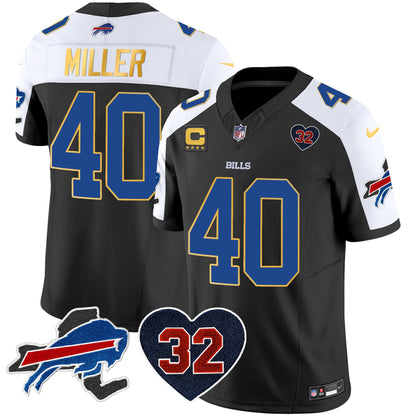 Men's Bills O.J. Simpson Patch Gold Trim Vapor Limited Jersey - All Stitched