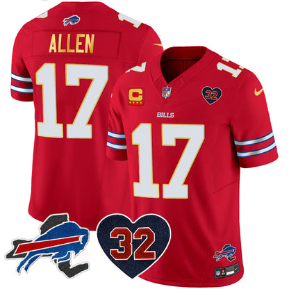 Men's Bills O.J. Simpson Patch Gold Trim Vapor Limited Jersey - All Stitched