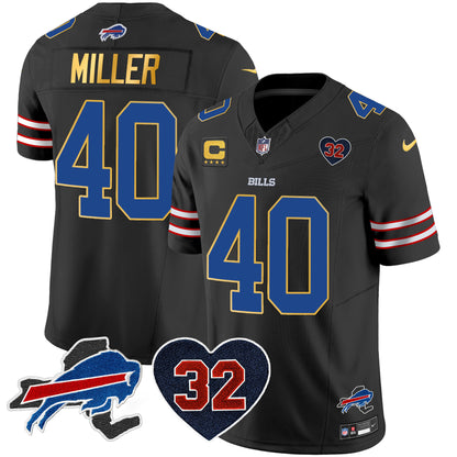 Men's Bills O.J. Simpson Patch Gold Trim Vapor Limited Jersey - All Stitched