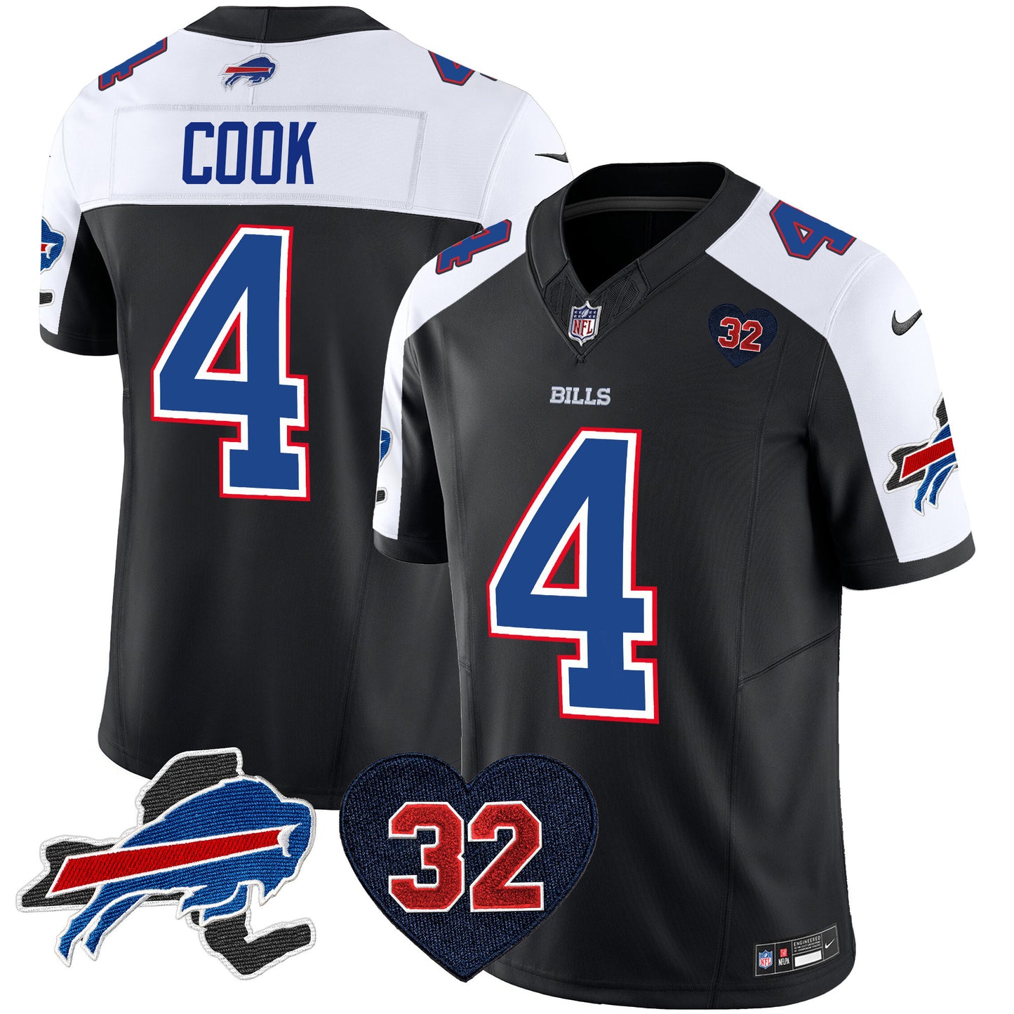 Men's Bills O.J. Simpson Patch Vapor Limited Jersey - All Stitched