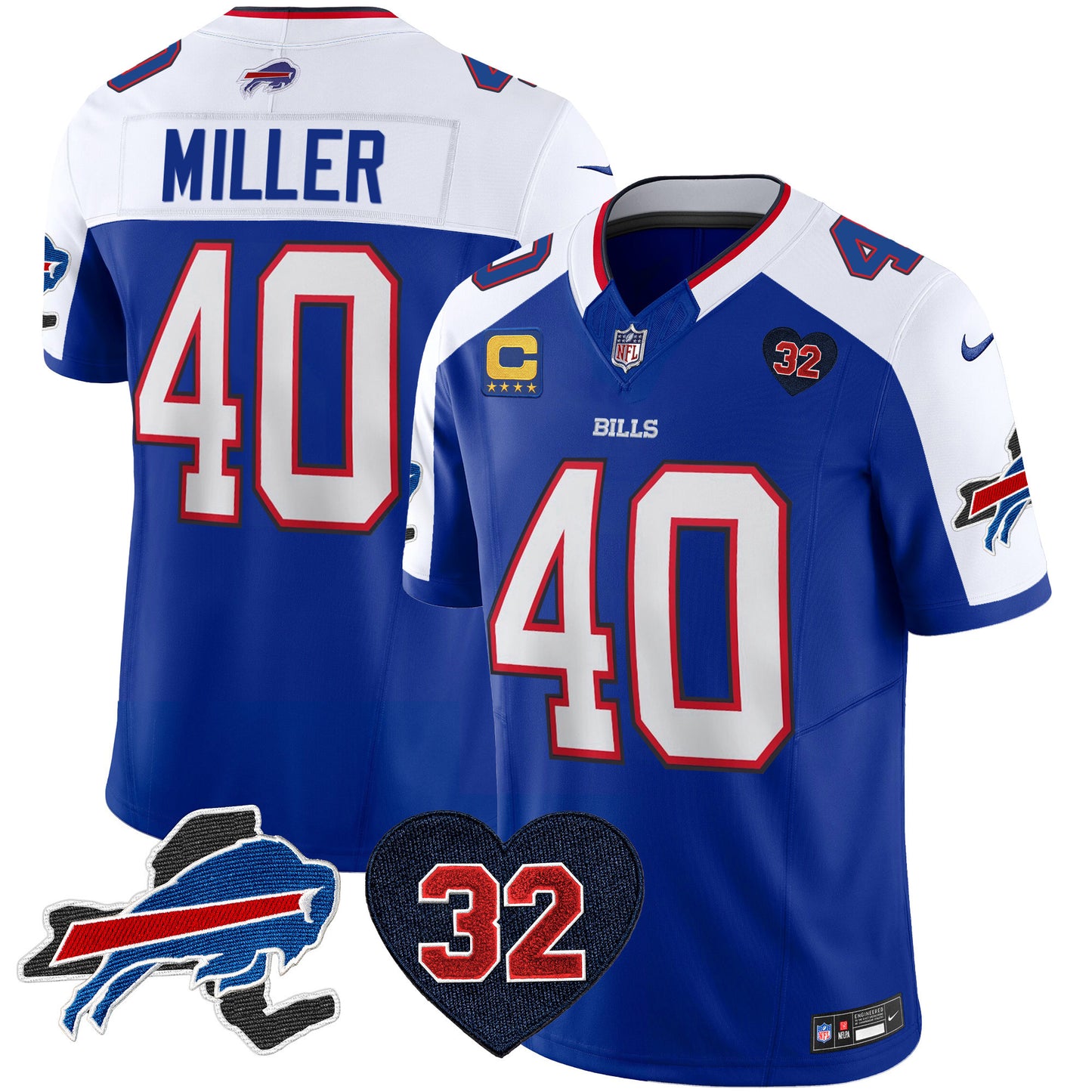 Men's Bills O.J. Simpson Patch Vapor Limited Jersey - All Stitched