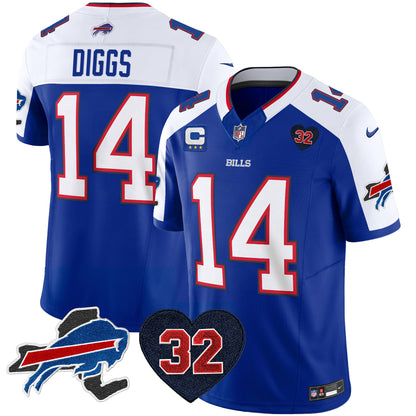 Men's Bills O.J. Simpson Patch Vapor Limited Jersey - All Stitched