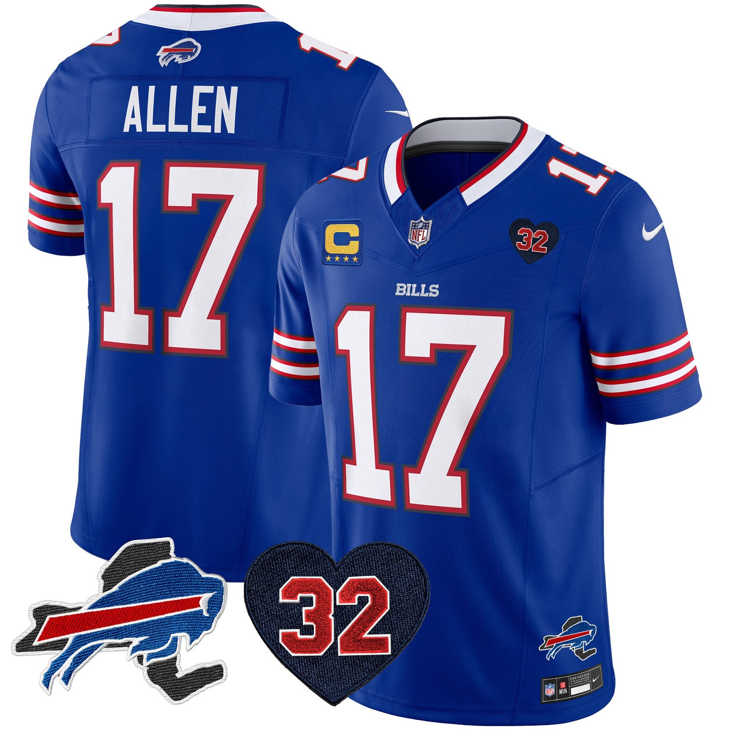 Men's Bills O.J. Simpson Patch Vapor Limited Jersey - All Stitched