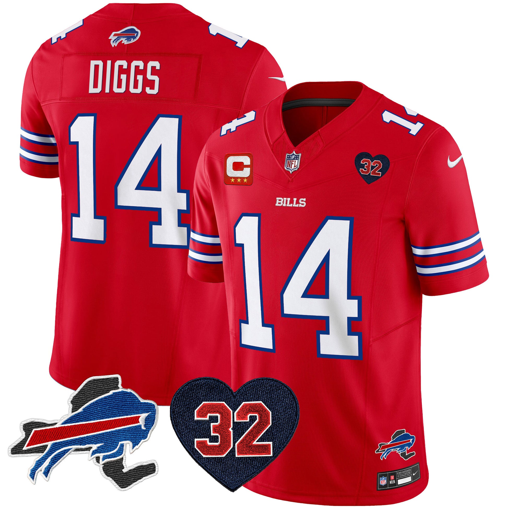 Men's Bills O.J. Simpson Patch Vapor Limited Jersey - All Stitched