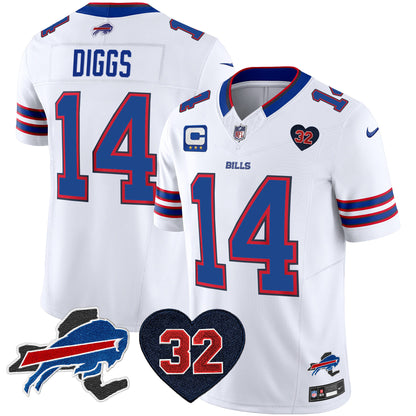 Men's Bills O.J. Simpson Patch Vapor Limited Jersey - All Stitched