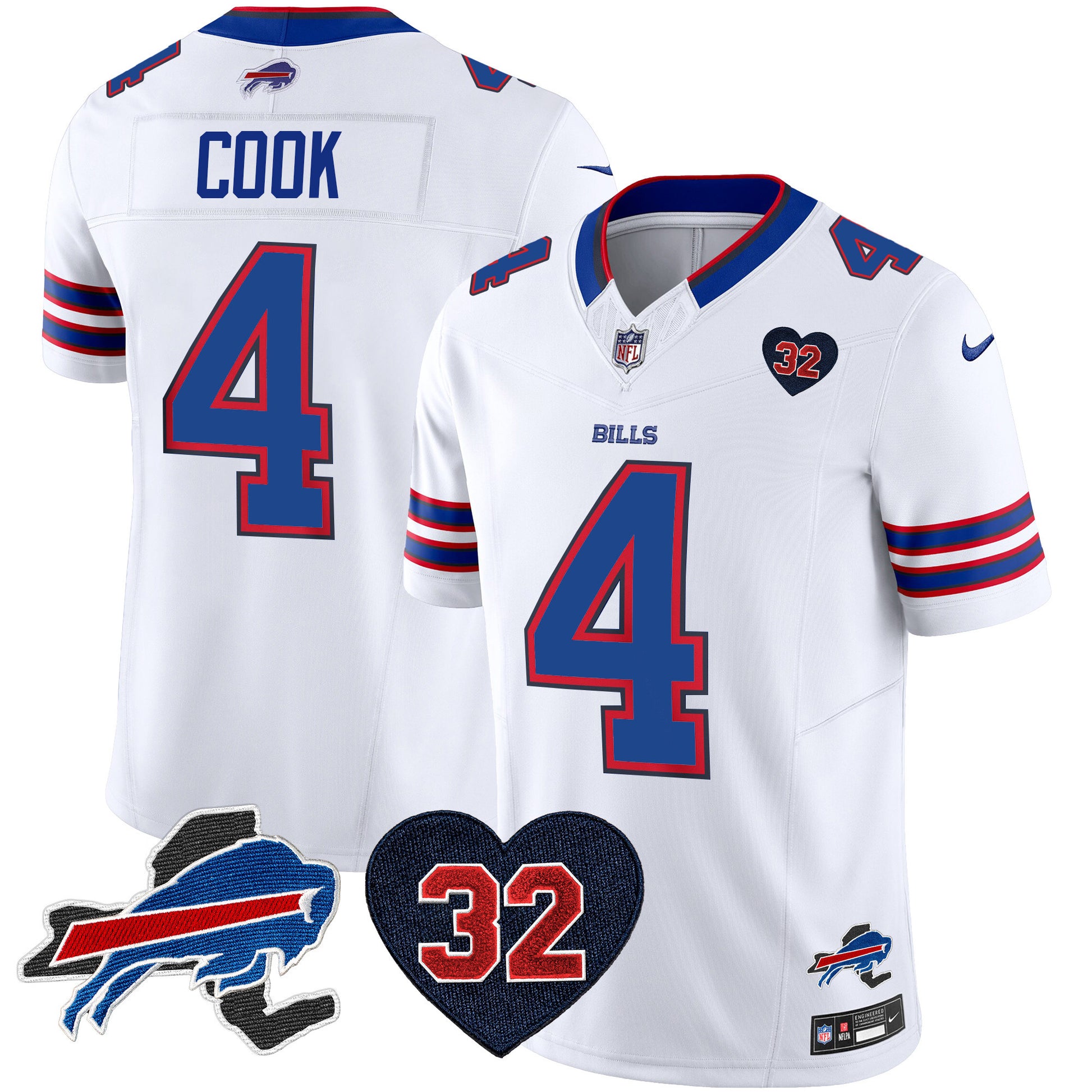 Men's Bills O.J. Simpson Patch Vapor Limited Jersey - All Stitched