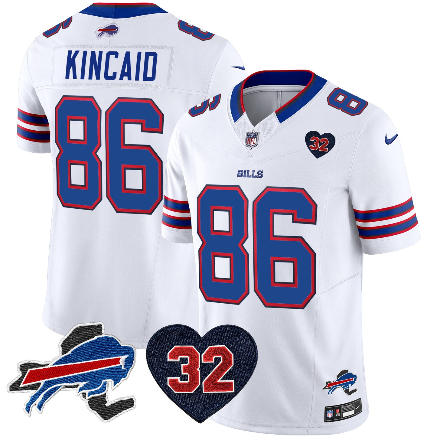 Men's Bills O.J. Simpson Patch Vapor Limited Jersey - All Stitched