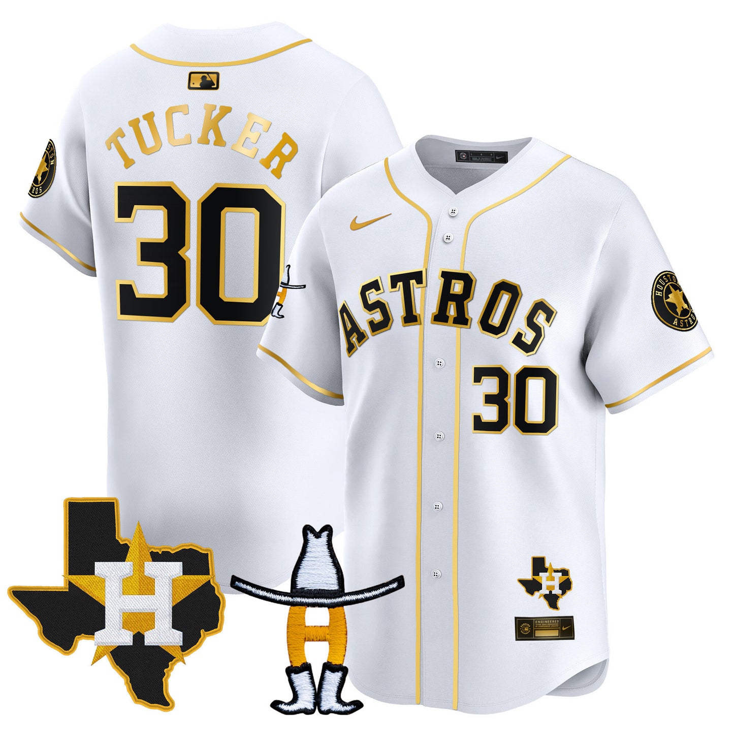 Men's Houston Astros Houston Rodeo Patch Vapor Premier Limited Jersey V2 - All Stitched