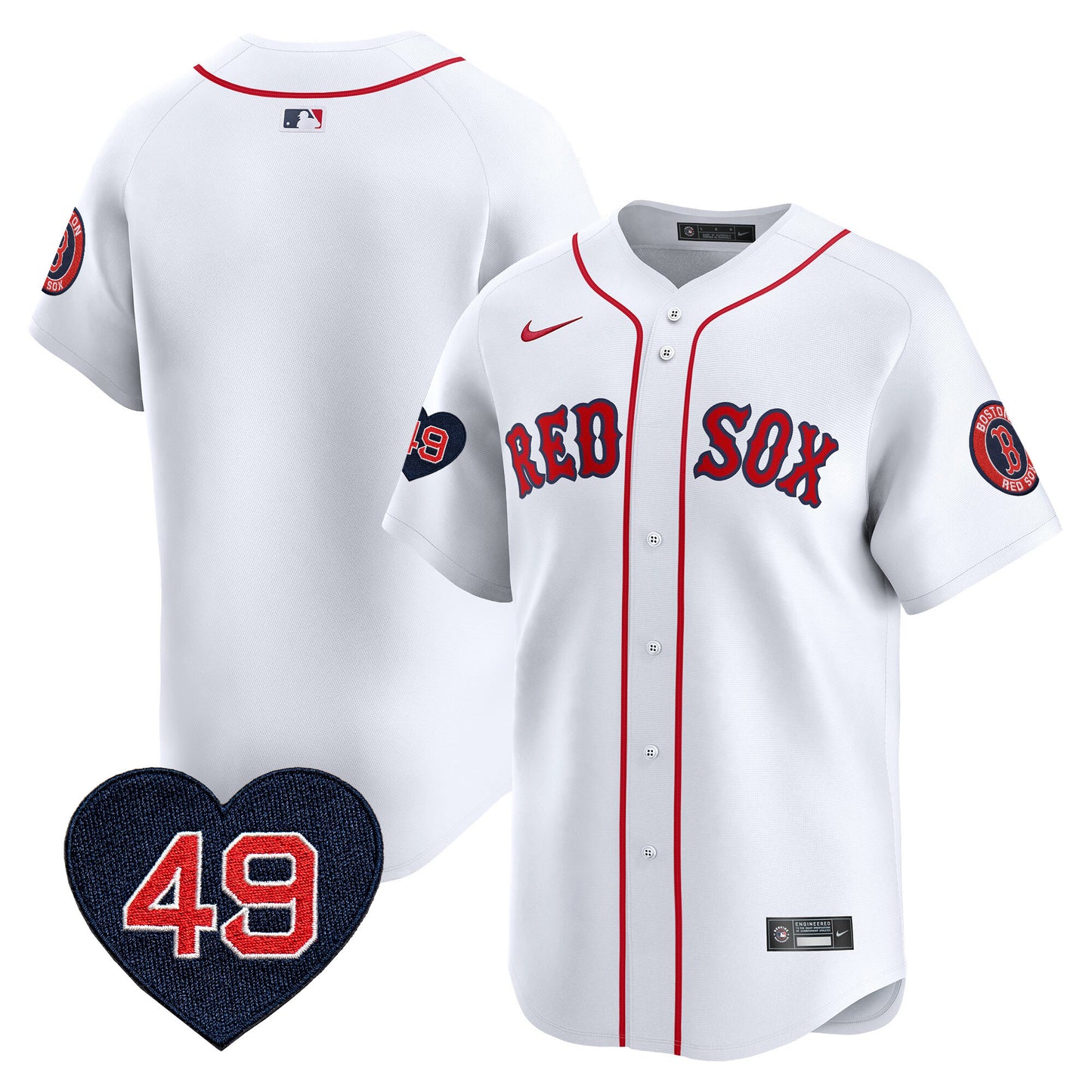 Men's Boston Red Sox Tim Wakefield Patch Vapor Premier Limited Jersey - All Stitched