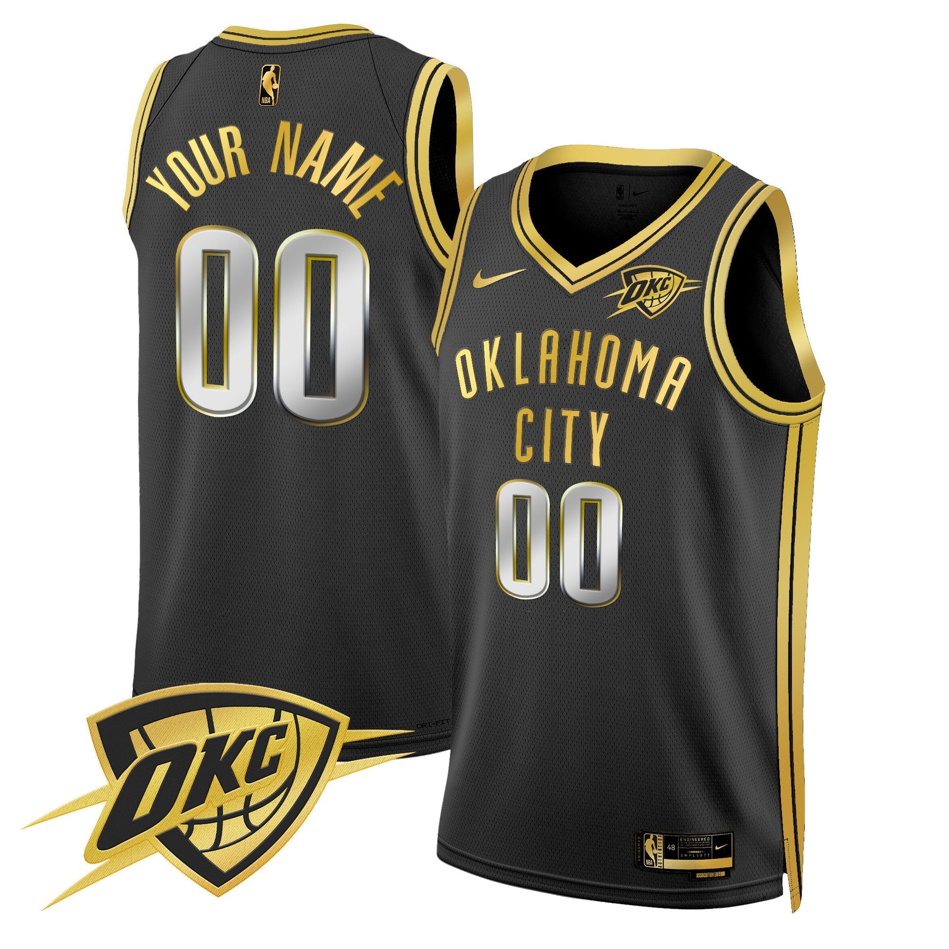 Oklahoma City Thunder Swingman Custom Jersey V2 - All Stitched