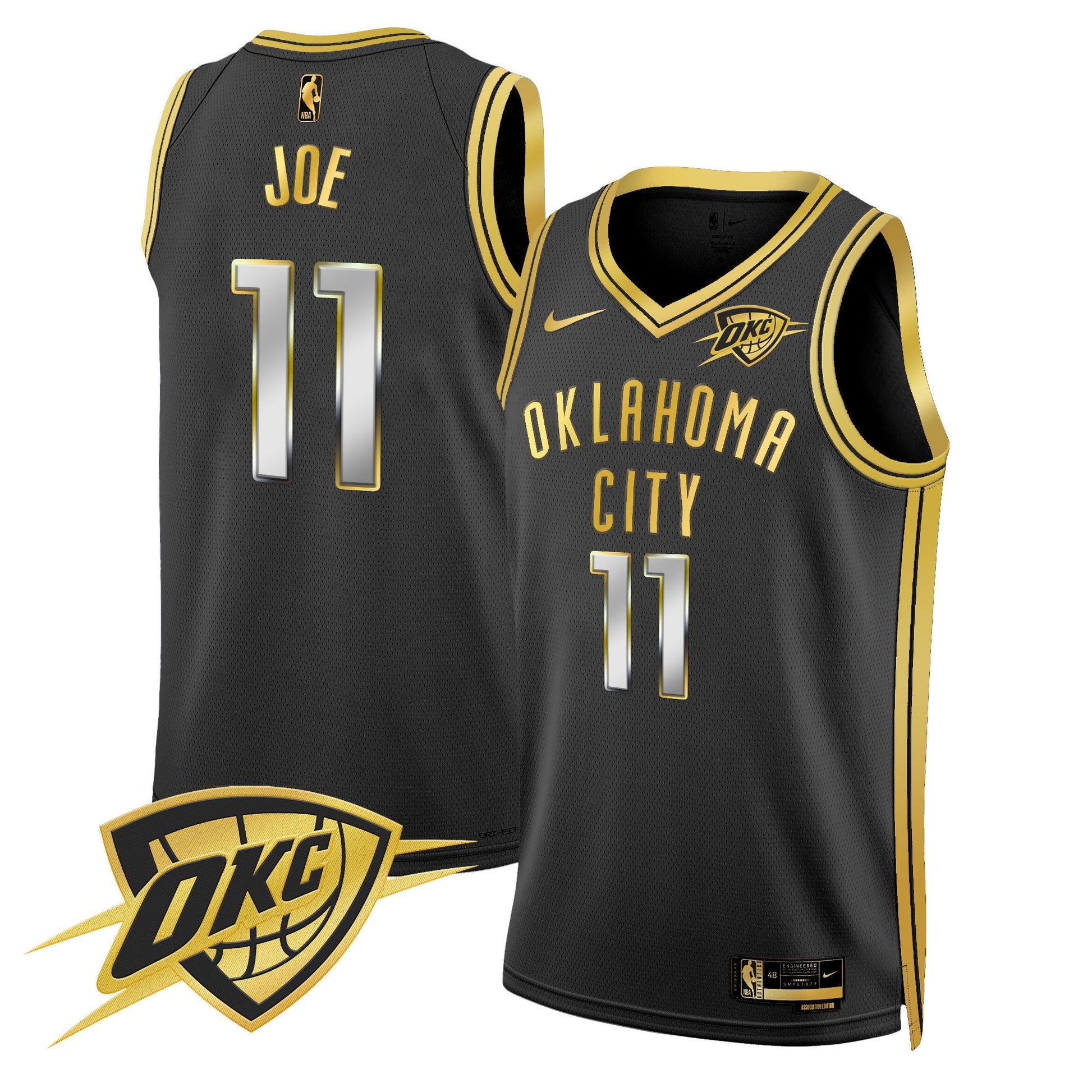 Men's Oklahoma City Thunder Swingman Jersey V2 - All Stitched