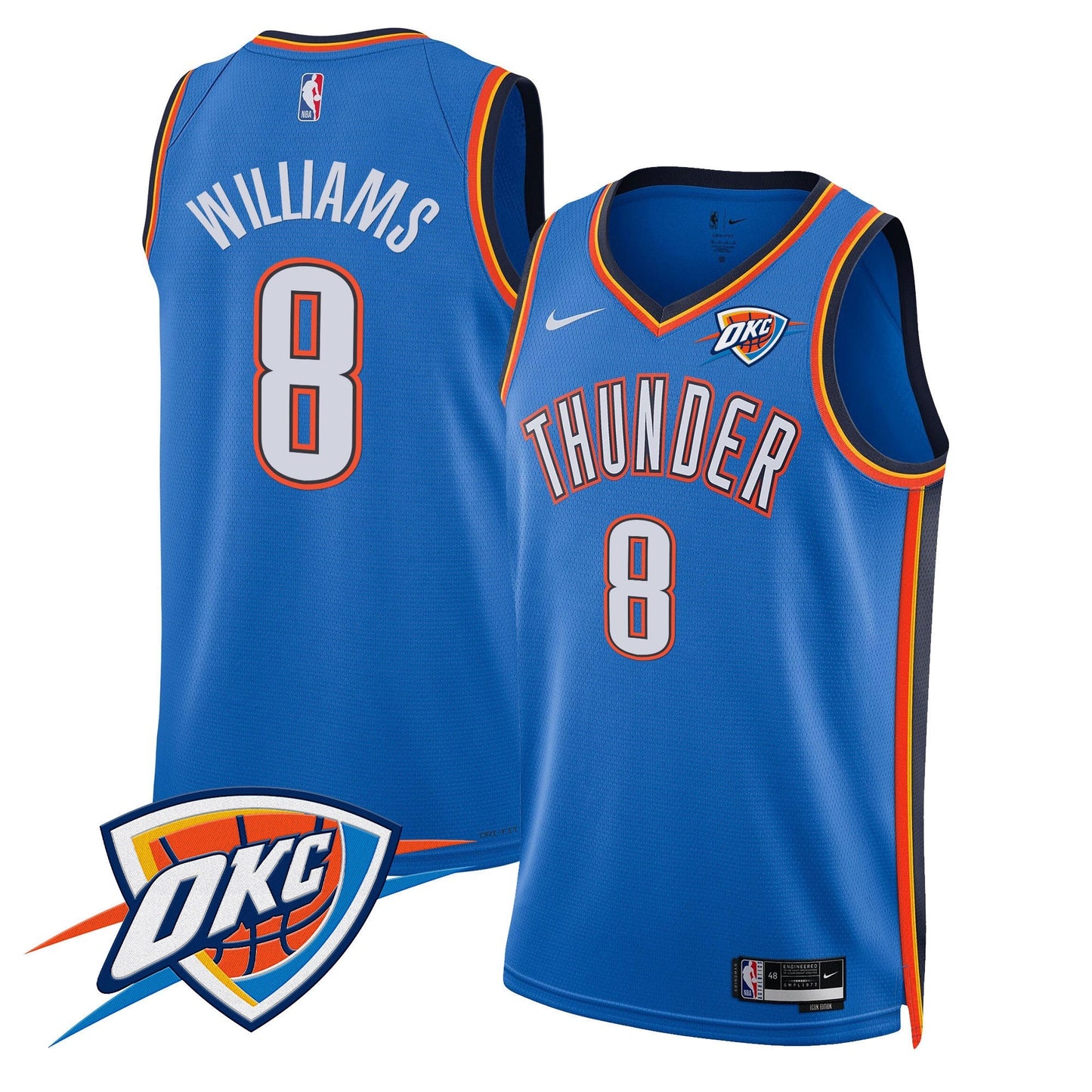 Men's Oklahoma City Thunder Swingman Jersey V2 - All Stitched