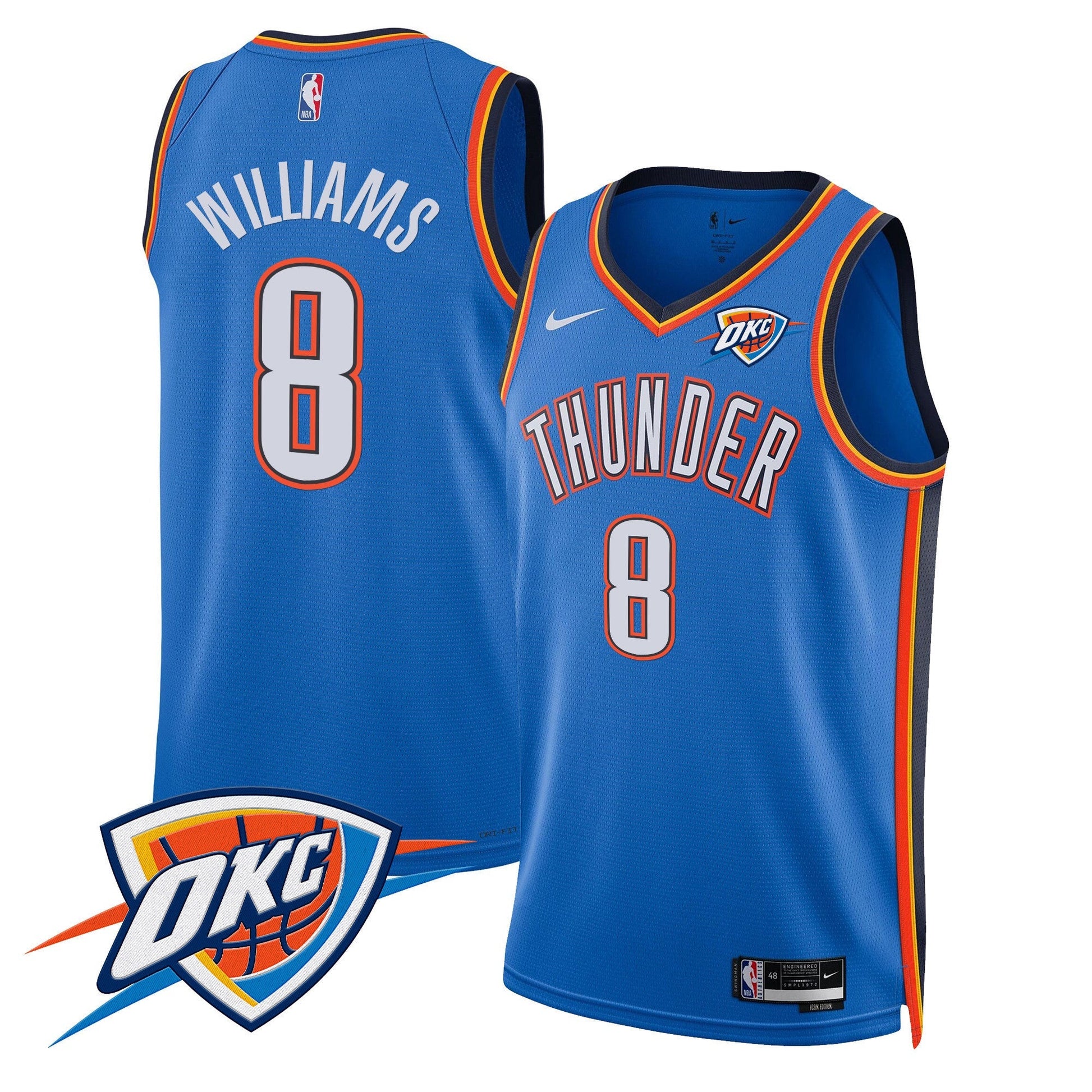 Men's Oklahoma City Thunder Swingman Jersey V2 - All Stitched