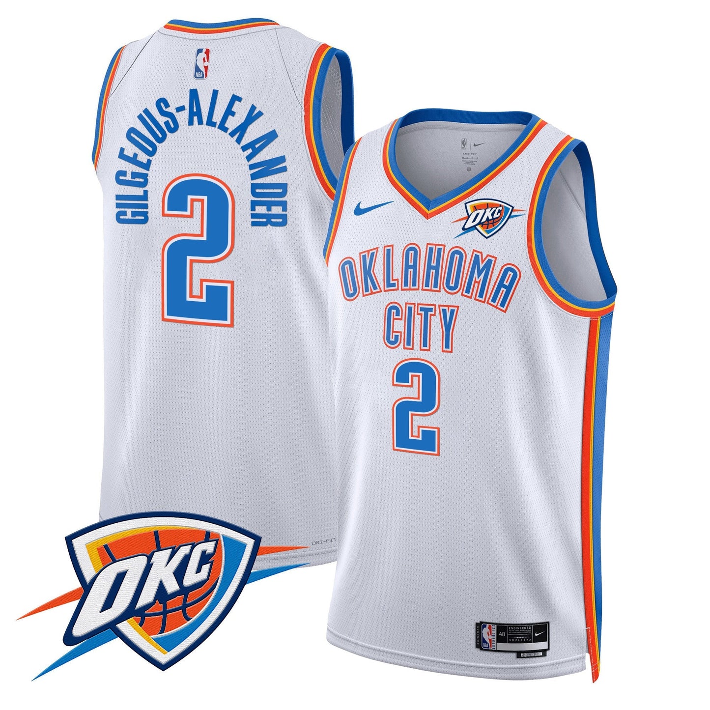 Men's Oklahoma City Thunder Swingman Jersey V2 - All Stitched