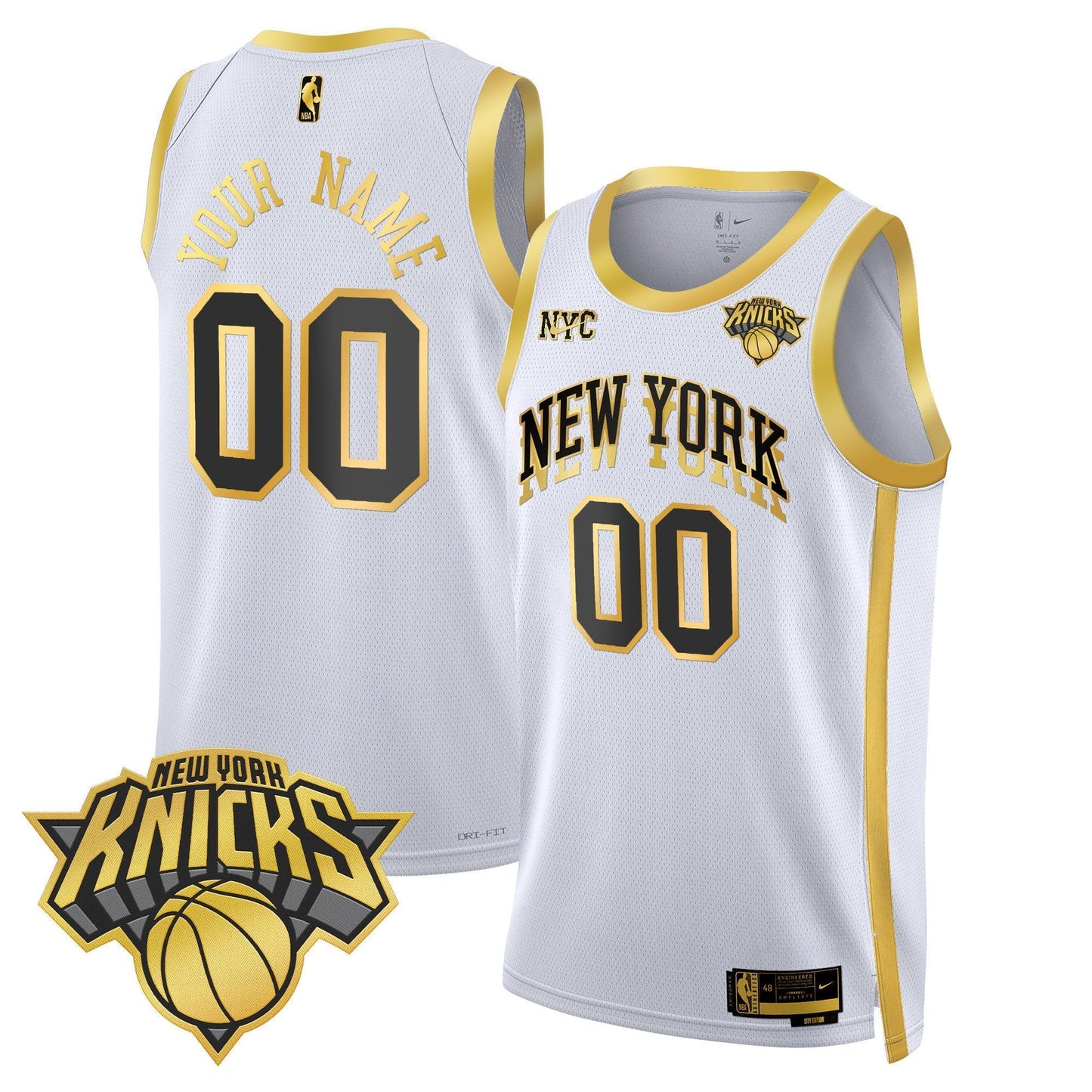 New York Knicks Swingman Custom Jersey V3 - All Stitched