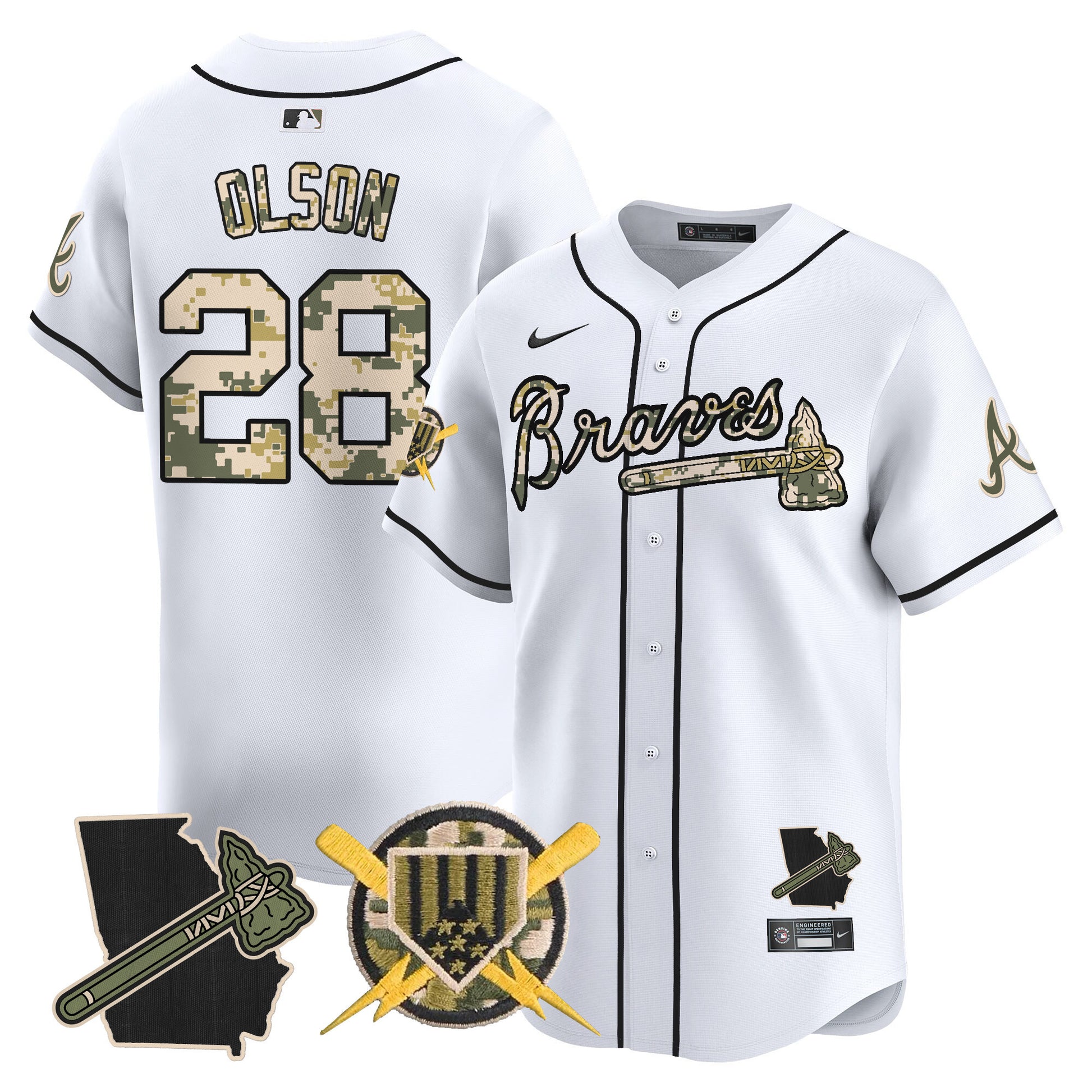 Men's Atlanta Braves Armed Forces Day Vapor Premier Limited Jersey - All Stitched