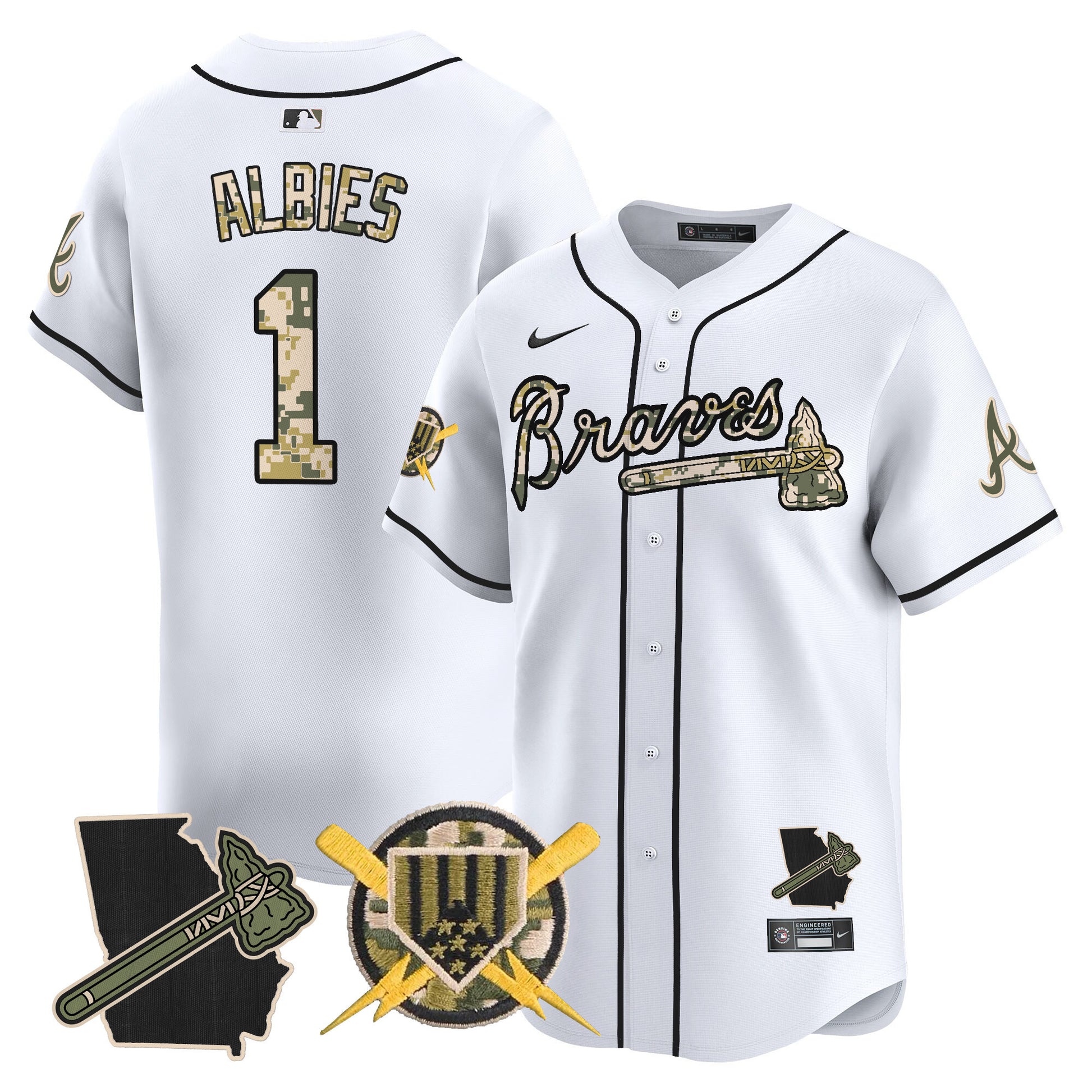 Men's Atlanta Braves Armed Forces Day Vapor Premier Limited Jersey - All Stitched