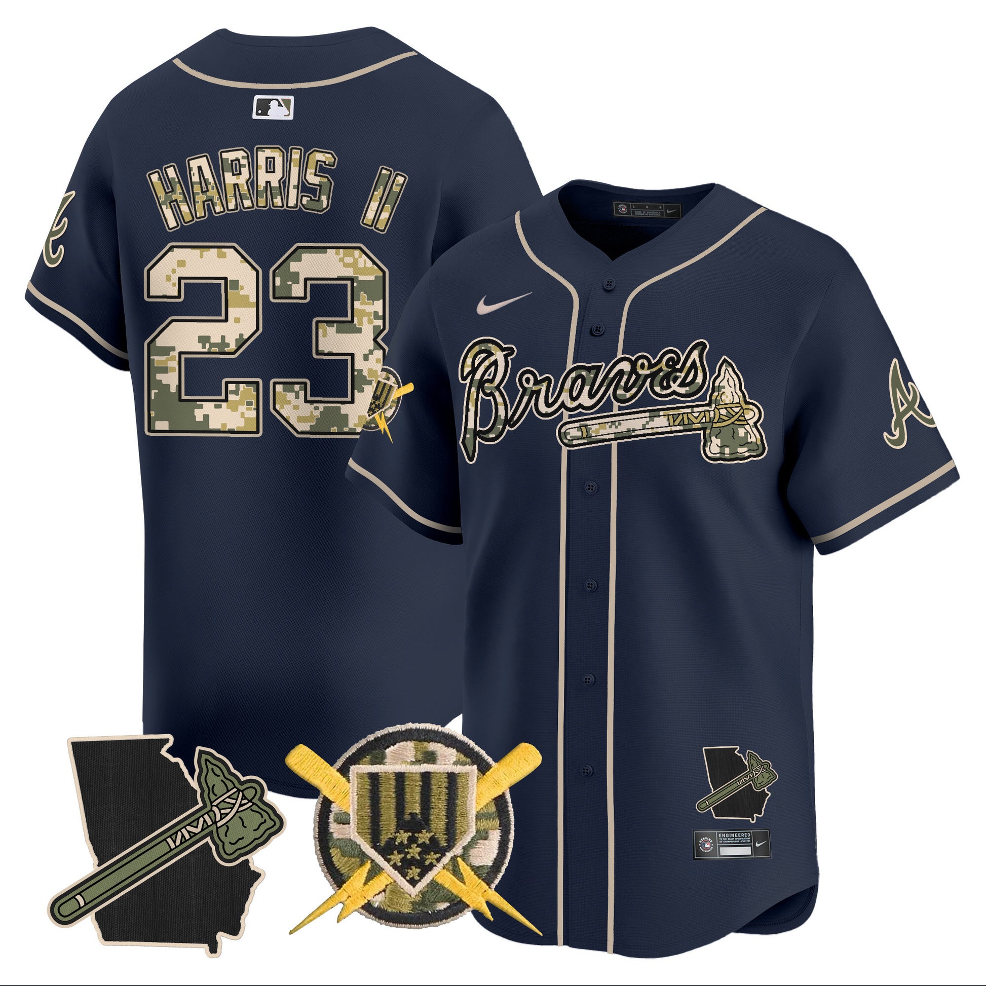 Men's Atlanta Braves Armed Forces Day Vapor Premier Limited Jersey - All Stitched