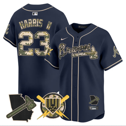 Men's Atlanta Braves Armed Forces Day Vapor Premier Limited Jersey - All Stitched