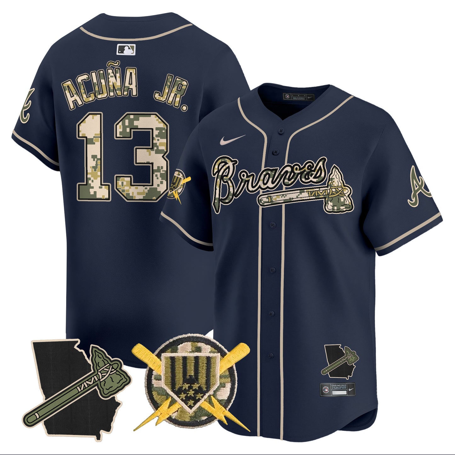 Men's Atlanta Braves Armed Forces Day Vapor Premier Limited Jersey - All Stitched