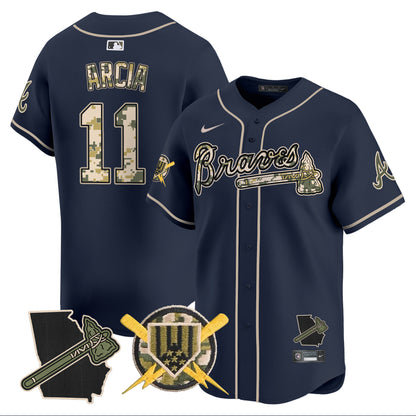 Men's Atlanta Braves Armed Forces Day Vapor Premier Limited Jersey - All Stitched