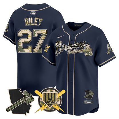 Men's Atlanta Braves Armed Forces Day Vapor Premier Limited Jersey - All Stitched
