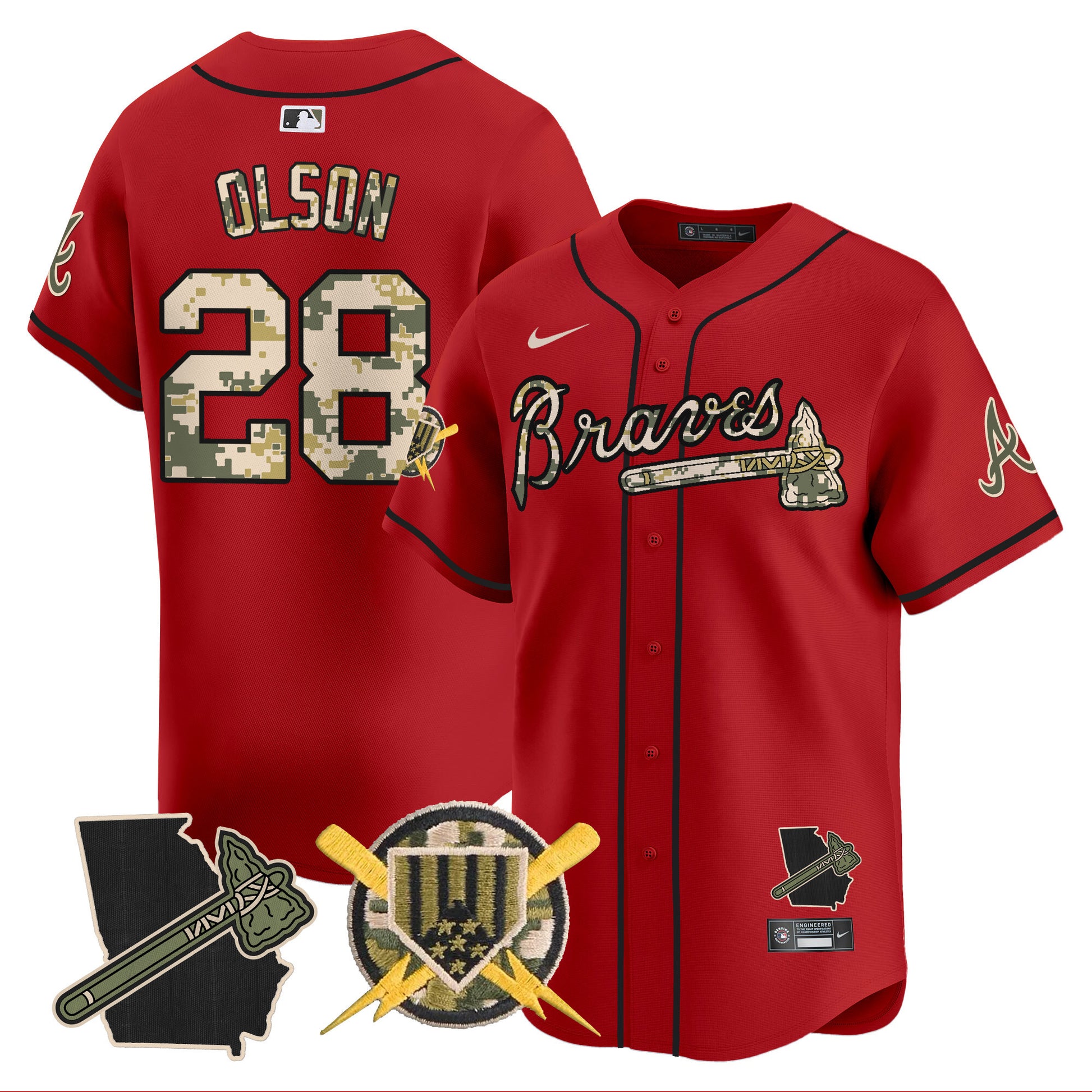 Men's Atlanta Braves Armed Forces Day Vapor Premier Limited Jersey - All Stitched