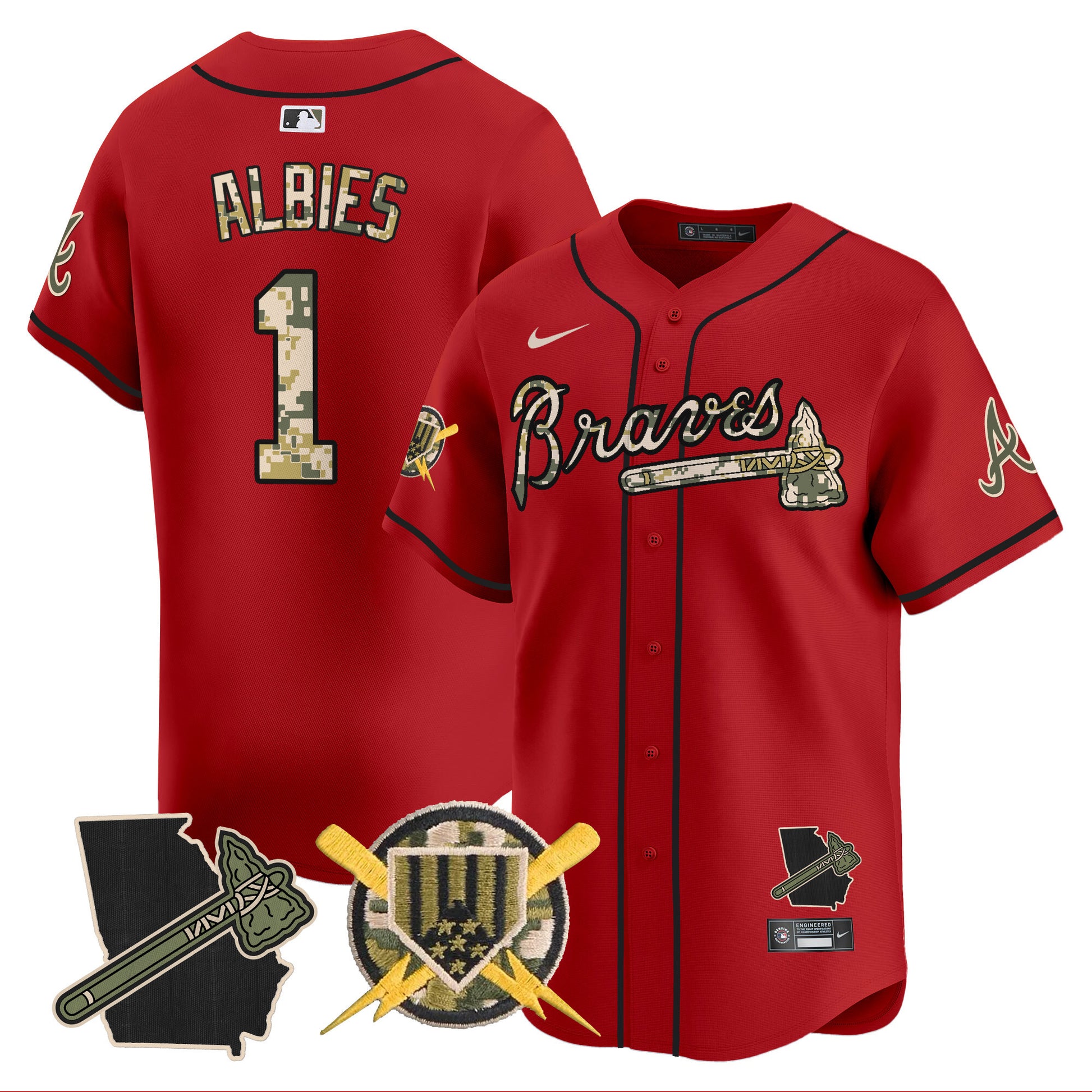 Men's Atlanta Braves Armed Forces Day Vapor Premier Limited Jersey - All Stitched