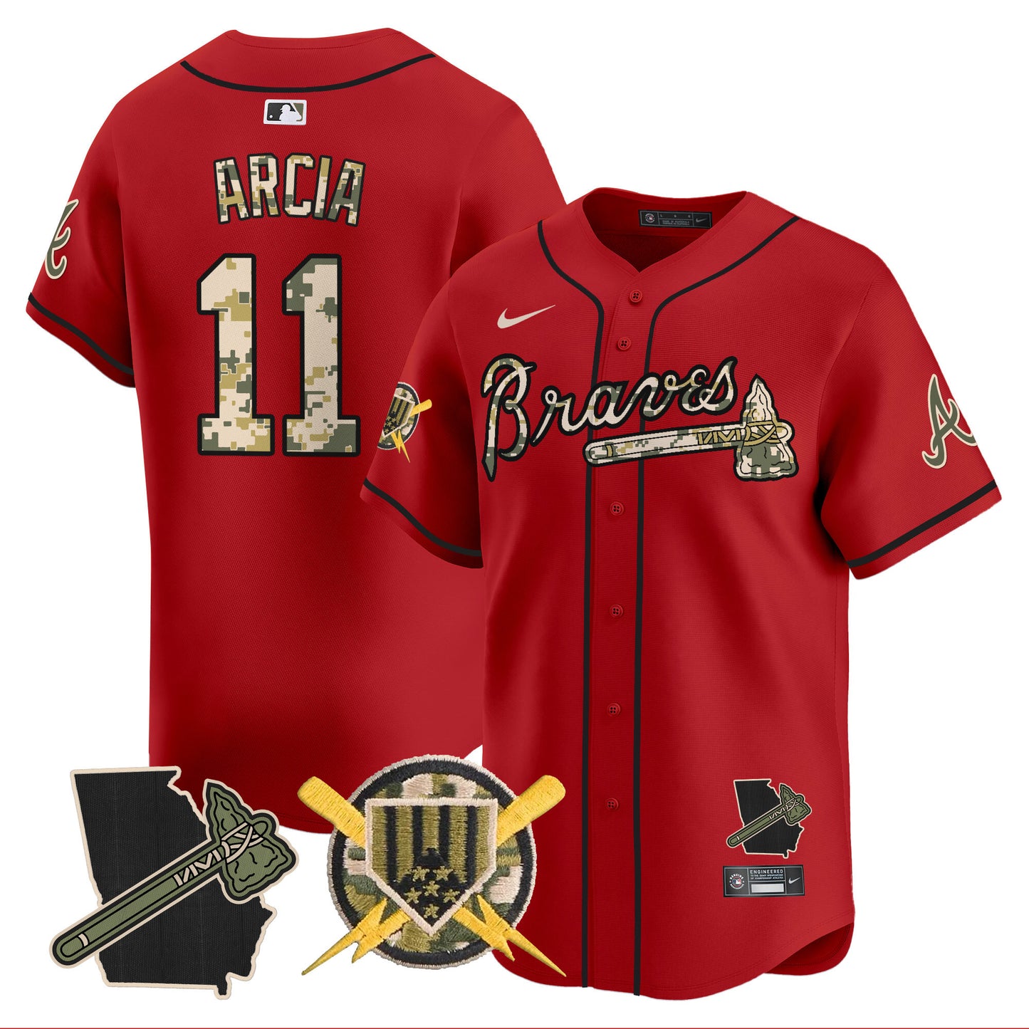Men's Atlanta Braves Armed Forces Day Vapor Premier Limited Jersey - All Stitched
